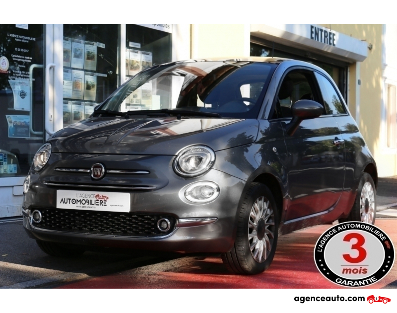 Achat voiture occasion, Auto occasion pas cher | Agence Auto Fiat 500 1.2 MPi 69 cv LOUNGE (Toit Panoramique) Gris Année 2016 Manuelle Essence